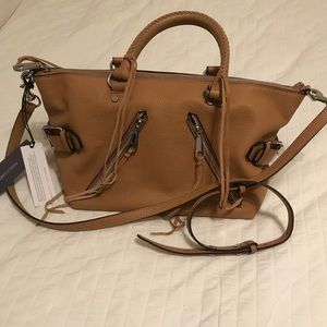 Rebecca Minkoff Moto Satchel Tote- Sand